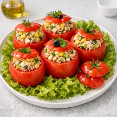 Салат Тунец в помидорах: пошаговый рецепт с фото | Как приготовить